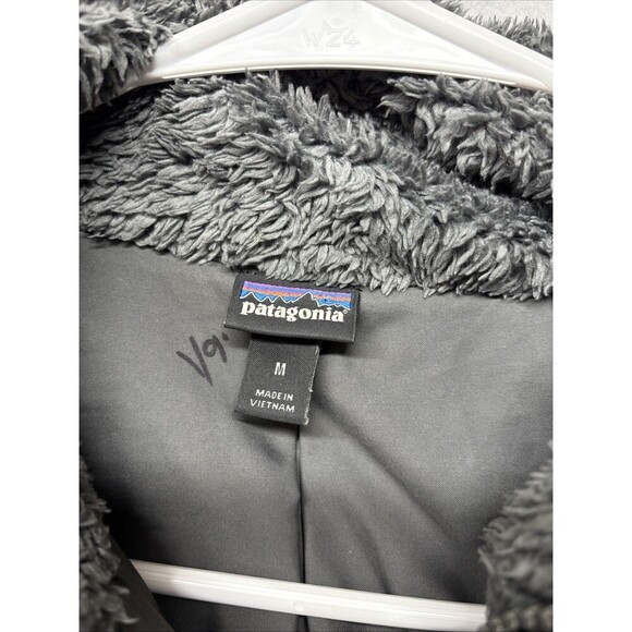 Patagonia Los Gatos Fleece Vest Womens Medium Dark Gray Fuzzy Teddy Hiking - Picture 4 of 5